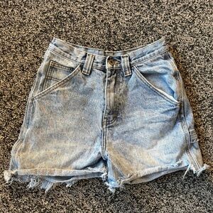 Brandy Melville Blue Jean Shorts High-Waisted Distressed